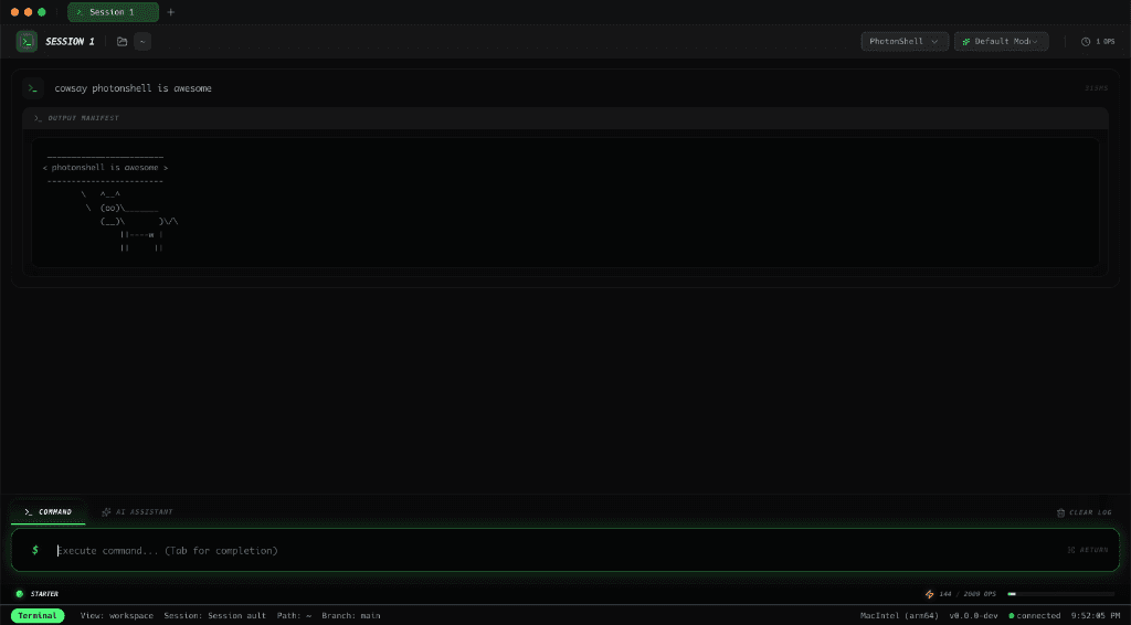 PhotonShell Interface
