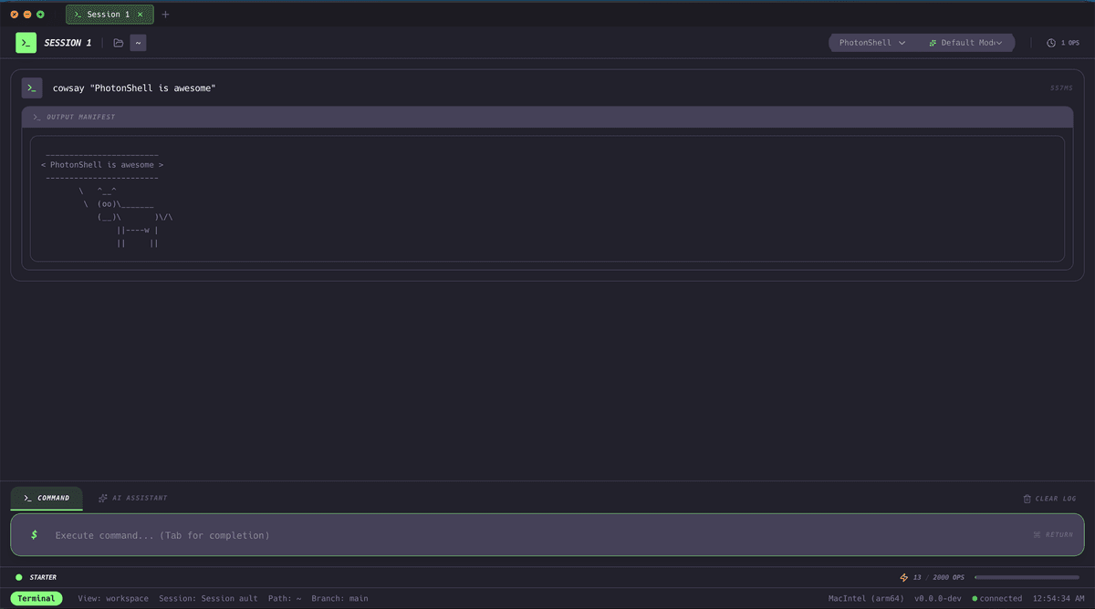 PhotonShell Interface
